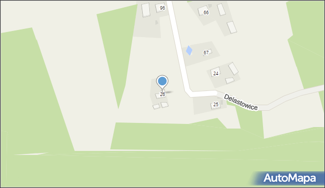 Delastowice, Delastowice, 26, mapa Delastowice