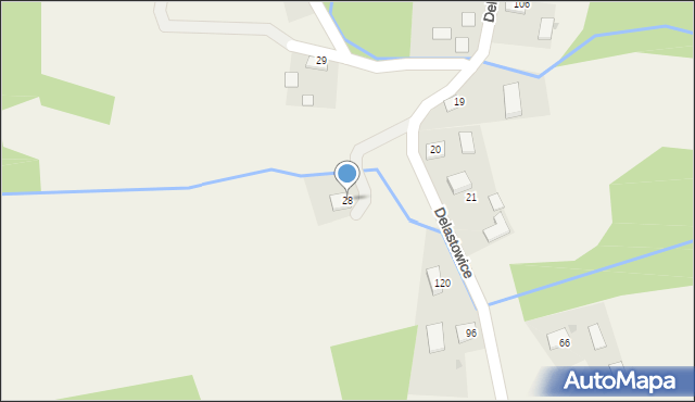 Delastowice, Delastowice, 28, mapa Delastowice