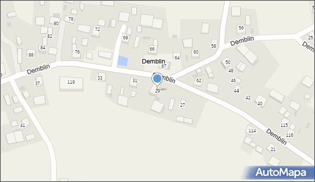 Demblin, Demblin, 29, mapa Demblin
