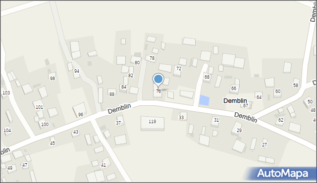Demblin, Demblin, 76, mapa Demblin