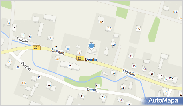 Demlin, Demlin, 10a, mapa Demlin