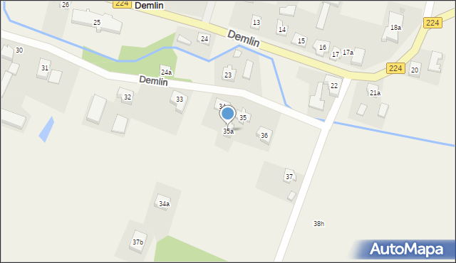 Demlin, Demlin, 35a, mapa Demlin