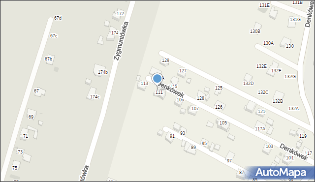 Denkówek, Denkówek, 111a, mapa Denkówek