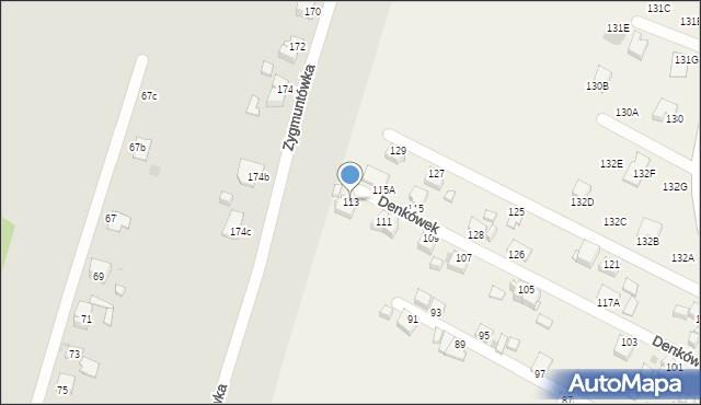 Denkówek, Denkówek, 113, mapa Denkówek