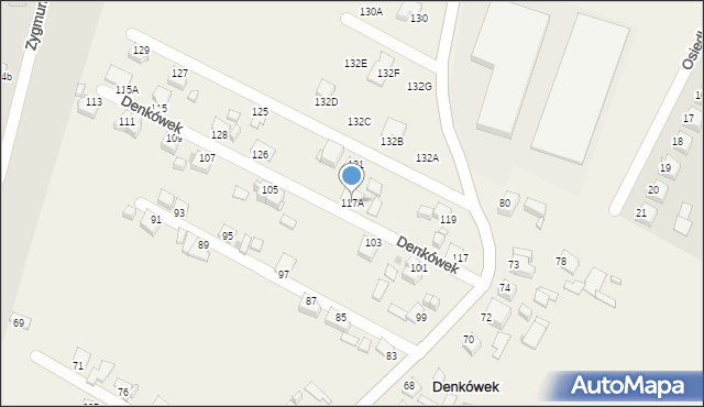 Denkówek, Denkówek, 117A, mapa Denkówek