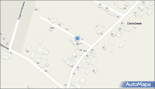 Denkówek, Denkówek, 65, mapa Denkówek