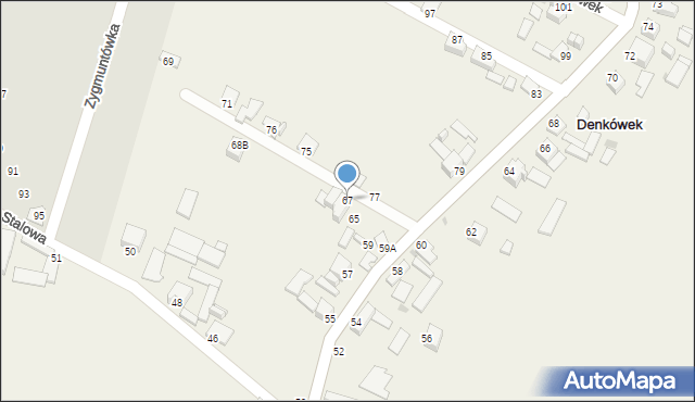 Denkówek, Denkówek, 67, mapa Denkówek