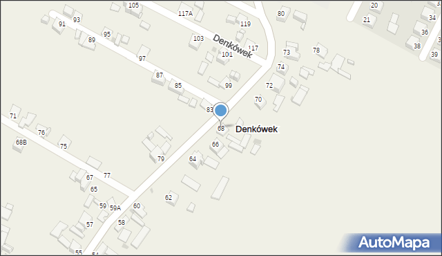 Denkówek, Denkówek, 68, mapa Denkówek