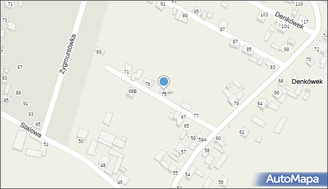 Denkówek, Denkówek, 75, mapa Denkówek