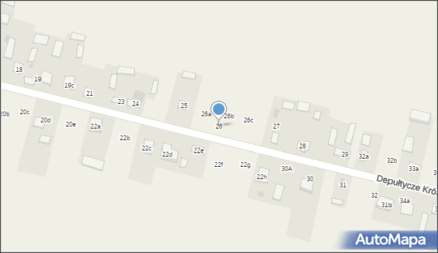 Depułtycze Królewskie, Depułtycze Królewskie, 26, mapa Depułtycze Królewskie