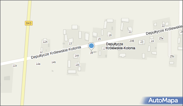 Depułtycze Królewskie-Kolonia, Depułtycze Królewskie-Kolonia, 16, mapa Depułtycze Królewskie-Kolonia