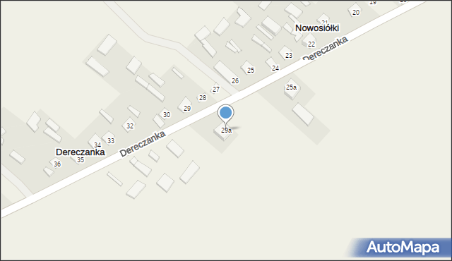 Dereczanka, Dereczanka, 29a, mapa Dereczanka