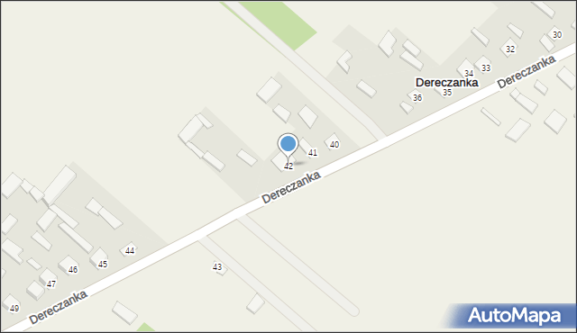 Dereczanka, Dereczanka, 42, mapa Dereczanka