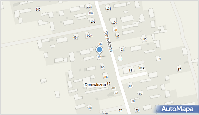 Derewiczna, Derewiczna, 92, mapa Derewiczna