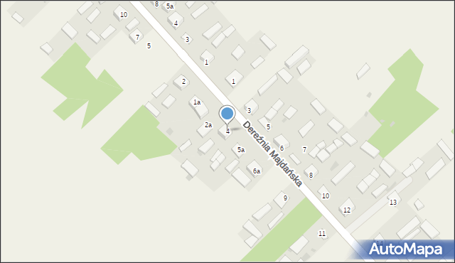 Dereźnia Majdańska, Dereźnia Majdańska, 4, mapa Dereźnia Majdańska