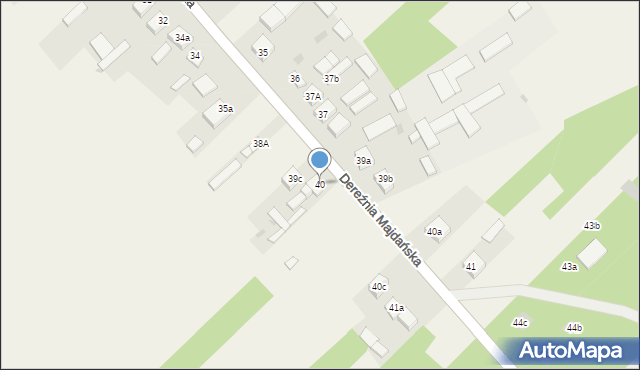 Dereźnia Majdańska, Dereźnia Majdańska, 40, mapa Dereźnia Majdańska