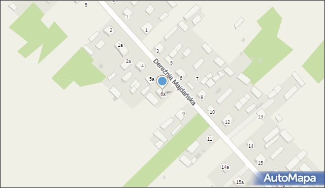 Dereźnia Majdańska, Dereźnia Majdańska, 6a, mapa Dereźnia Majdańska