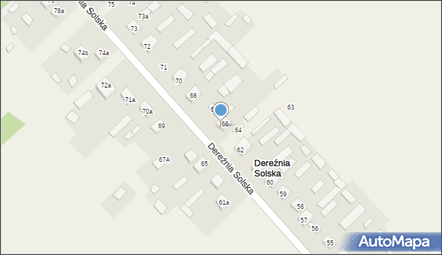 Dereźnia Solska, Dereźnia Solska, 66b, mapa Dereźnia Solska