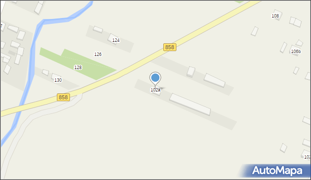 Dereźnia-Zagrody, Dereźnia-Zagrody, 102a, mapa Dereźnia-Zagrody