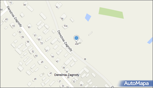Dereźnia-Zagrody, Dereźnia-Zagrody, 42a, mapa Dereźnia-Zagrody