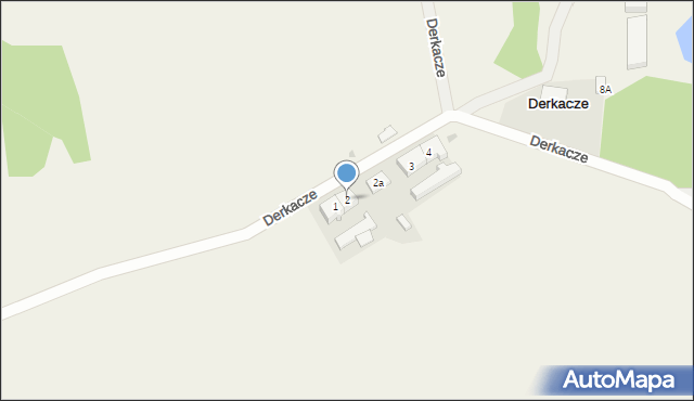 Derkacze, Derkacze, 2, mapa Derkacze