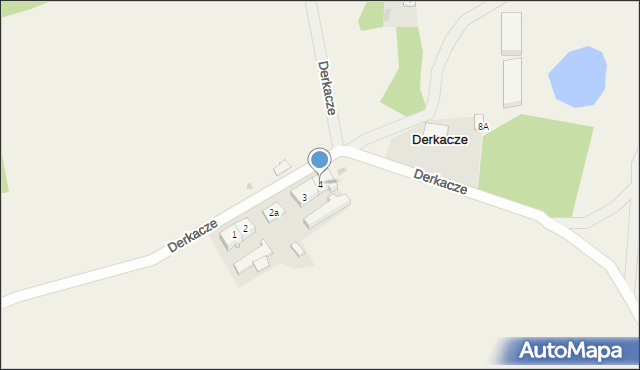 Derkacze, Derkacze, 4, mapa Derkacze