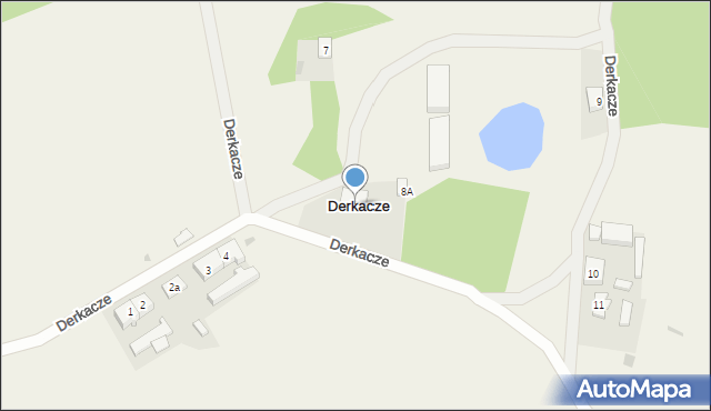 Derkacze, Derkacze, 8, mapa Derkacze