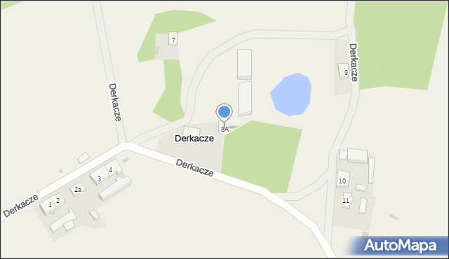 Derkacze, Derkacze, 8A, mapa Derkacze