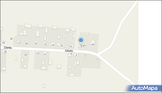 Derło, Derło, 3, mapa Derło