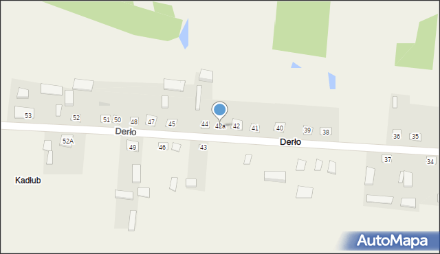 Derło, Derło, 42a, mapa Derło