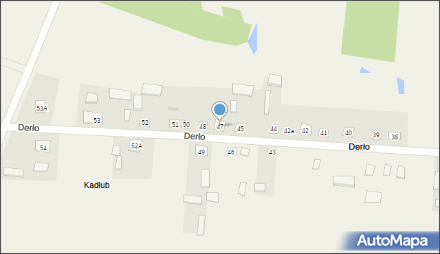 Derło, Derło, 47, mapa Derło