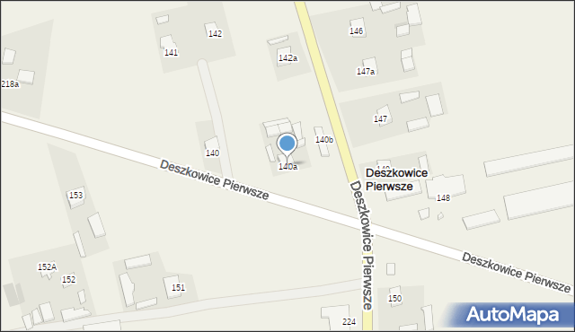 Deszkowice Pierwsze, Deszkowice Pierwsze, 140a, mapa Deszkowice Pierwsze