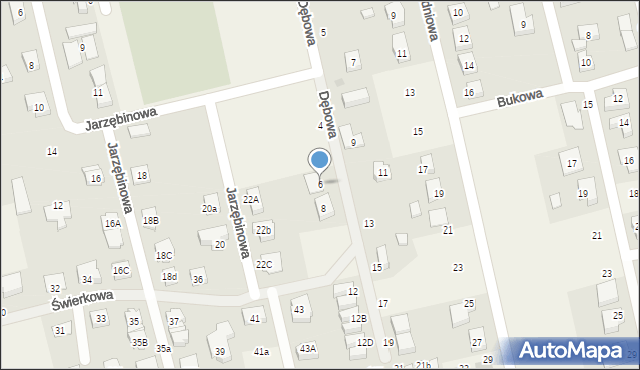Długołęka, Dębowa, 6, mapa Długołęka