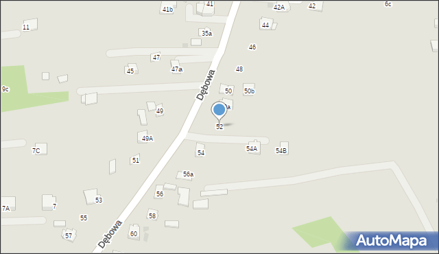 Dobczyce, Dębowa, 52, mapa Dobczyce