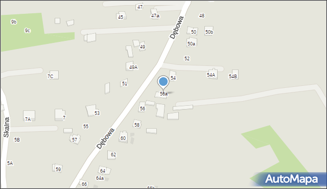 Dobczyce, Dębowa, 56a, mapa Dobczyce