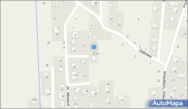 Dobczyn, Dębowa, 11, mapa Dobczyn