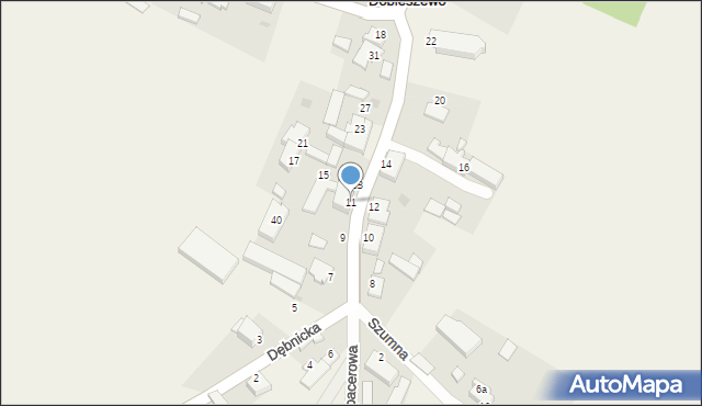 Dobieszewo, Dębnicka, 11, mapa Dobieszewo