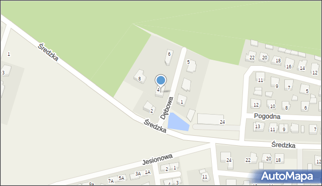 Dominowo, Dębowa, 4a, mapa Dominowo