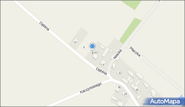 Drochów Górny, Dębina, 6, mapa Drochów Górny