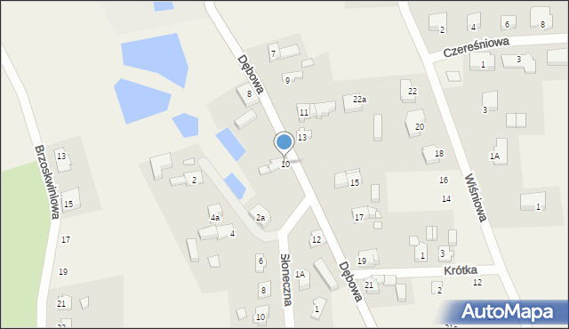 Droszków, Dębowa, 10, mapa Droszków