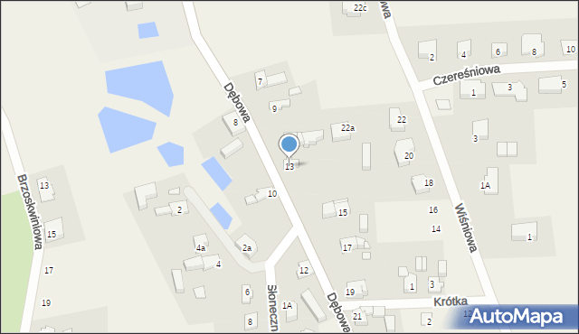 Droszków, Dębowa, 13, mapa Droszków