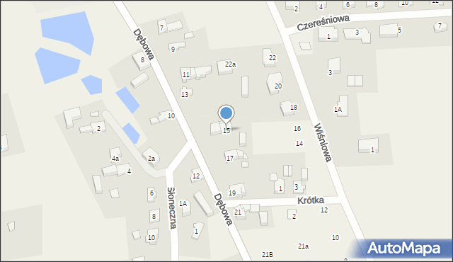 Droszków, Dębowa, 15, mapa Droszków