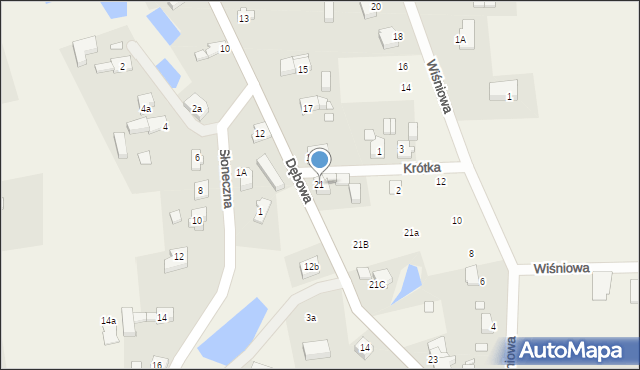 Droszków, Dębowa, 21, mapa Droszków