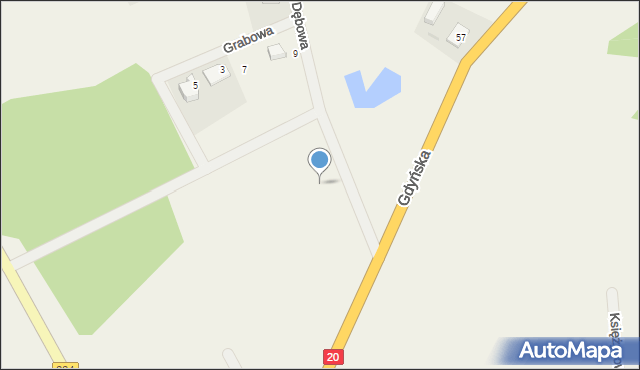 Egiertowo, Dębowa, 3, mapa Egiertowo