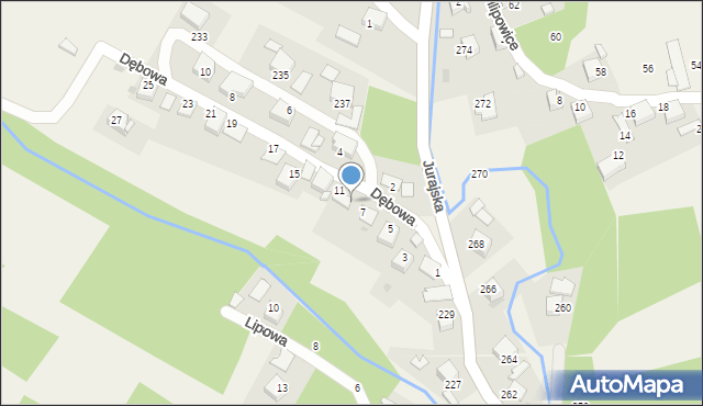 Filipowice, Dębowa, 9, mapa Filipowice