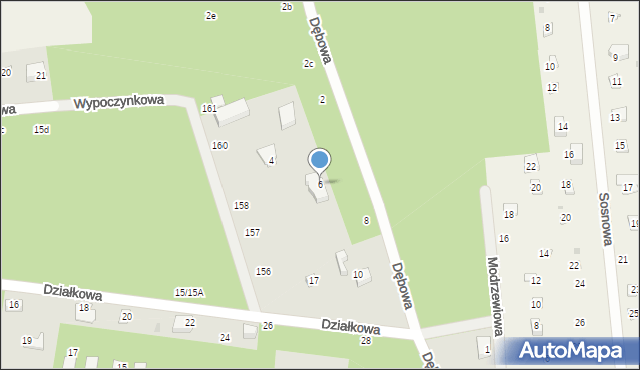 Florentynów, Dębowa, 6, mapa Florentynów