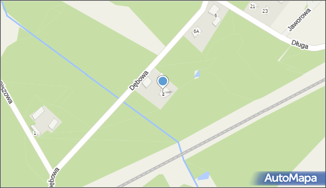 Franciszków, Dębowa, 4, mapa Franciszków