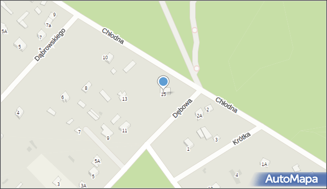 Garbatka-Letnisko, Dębowa, 15, mapa Garbatka-Letnisko