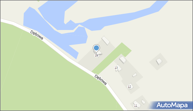 Gardeja, Dębowa, 14, mapa Gardeja
