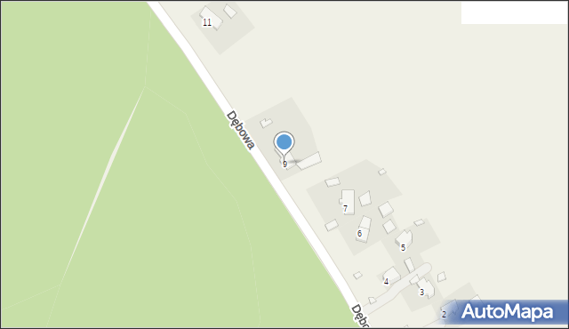 Gardeja, Dębowa, 9, mapa Gardeja